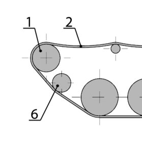 Rys. 1. Schemat budowy gąsienicy [Tracks diagram]
