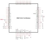 Rys. 2b. Rozmieszczenie i opis wyprowadzeń układu Redpine Signals – RS9110-N-11-22 [Dislocation and a pin description of the chip Redpine Signals – RS9110-N-11-22]