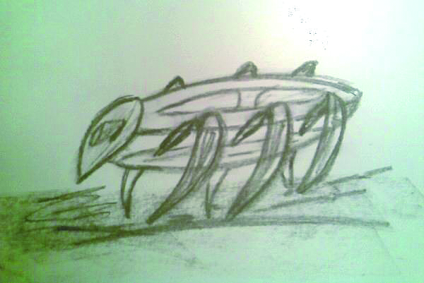 Rys. 3. Heksapod - szkic